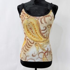 Vintage Y2K Latitude Paisley Fairy Grunge Cami Top Fit XS/S Fitted Cinched Indie